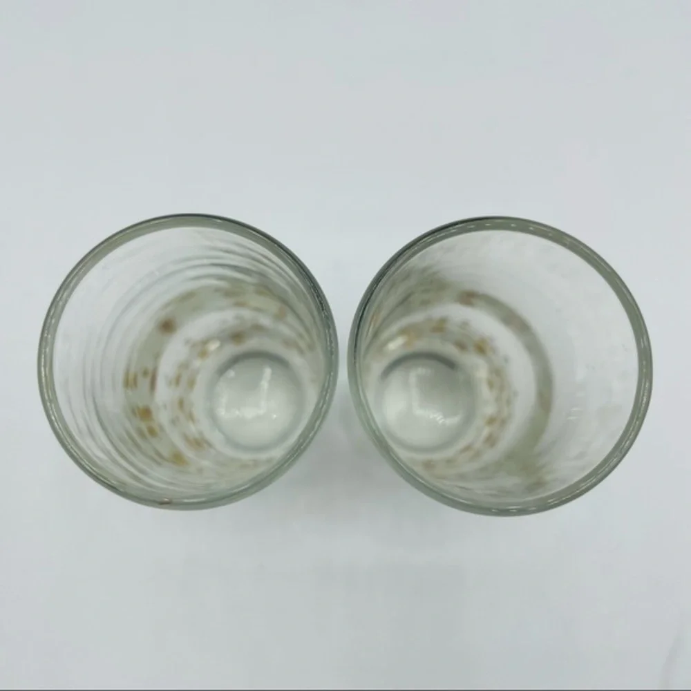 Tall Shot Glasses Baileys Irish Cream Gift | 2 oz - 2 pc Set | Clear / Gold